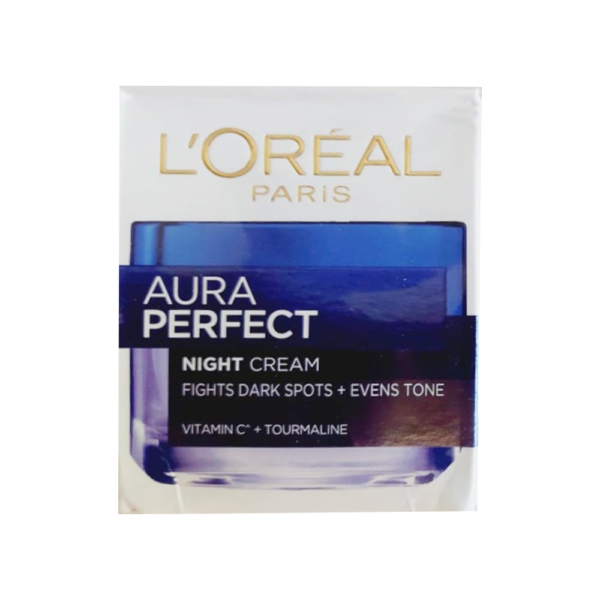 Loreal Paris Aura Perfect Night Cream Fight Darks Spots + Evens Tone (Vitamin C + Tourmalin) 50mL