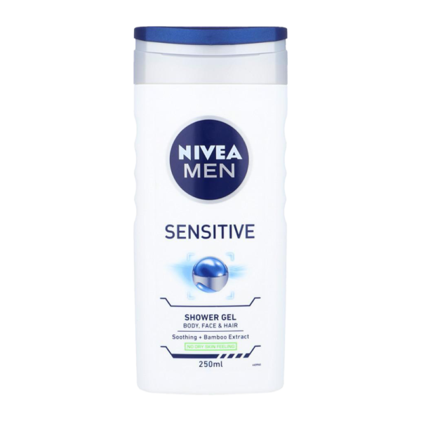 Nivea Men Sensitive Shower Gel For Body, Face And Hair, 250ml