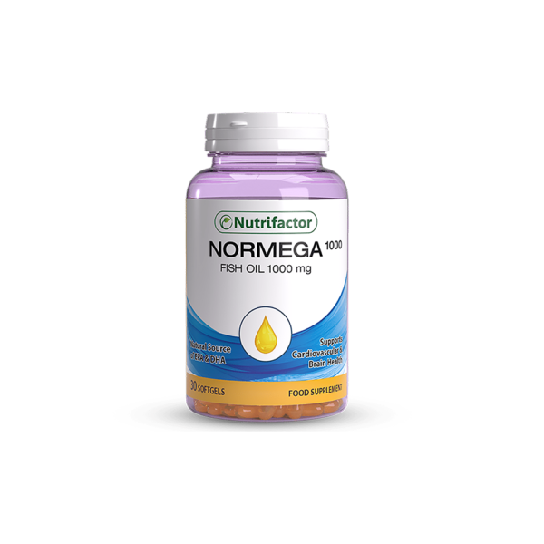 Nutrifactor Normega Fish Oil 1000 mg Supports Cardiovascular & Brain Health 30 Softgels