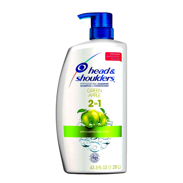 Head & Shoulders Green Apple 2 in 1 Shampoo + Cond 43.3 FL Oz (1.28L)