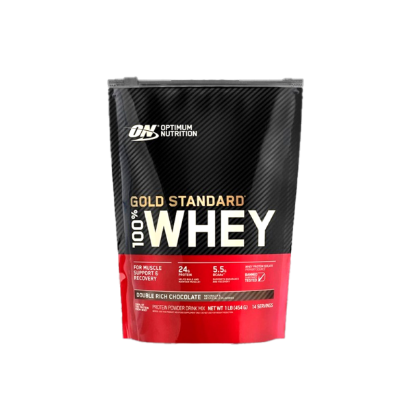 ON Optimum Nutrition Gold Standard 100% Whey (Double Rich Chocolate Flavor) 1 LBS, 14 Servings