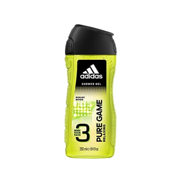 Adidas Pure Game Relaxing Shower Gel with Guaiac Wood Extract, 250 ml