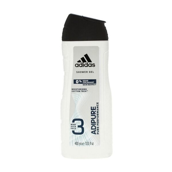 Adidas Shower gel Soap Colorant Adipure pure performance 3 in 1 13.5 oz 400 ml