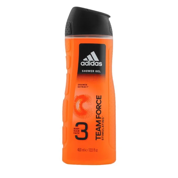 Adidas Shower Gel Orange Extract Team Force Stimulating 400 ML 13.5 fl Oz