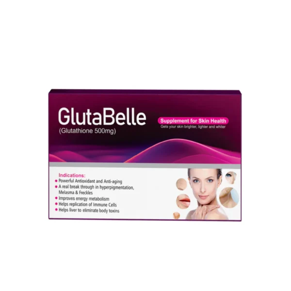 AsraDerm GlutaBelle (Glutathione) Supplement For Skin Health 30 Tablets
