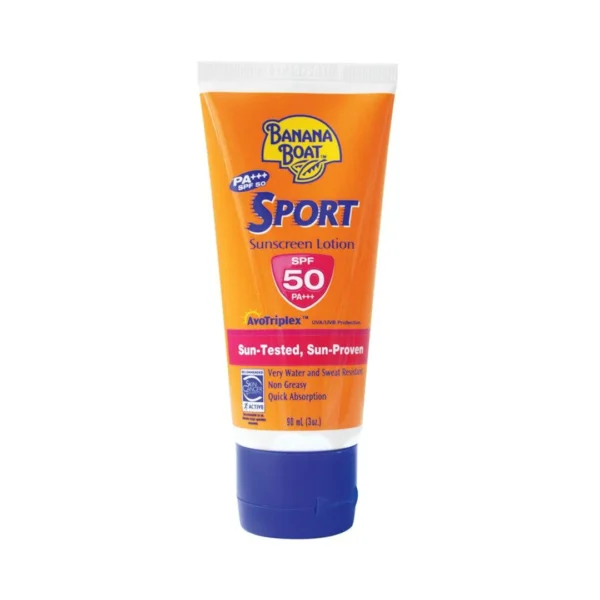 Banana Boat Sport Sunscreen Lotion SPF 50 PA Sun Tested Sun Proven 3 OZ (90ml)