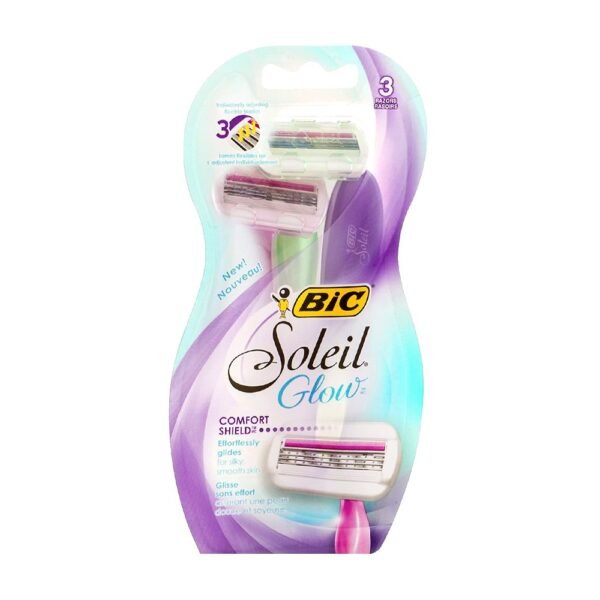 BIC Glow Disposable Womens 3 Rasoirs Pack