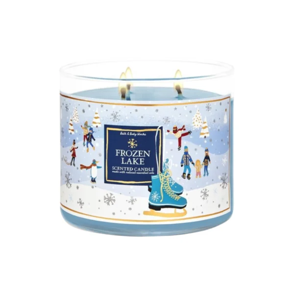 Bath & Body Works 3-Wick Candles Frozen Lake Scented Candle, Made With Natural Essential Oil