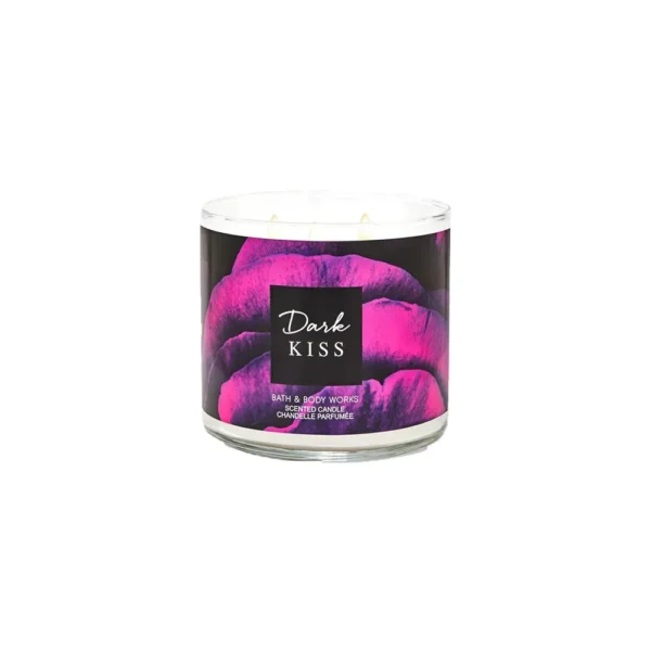 Bath & Body Works 3-Wick Candles Dark Kiss Scented Candle, Chandelle Parfumee