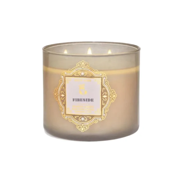 Bath & Body Works 3-Wick Candles Fireside, Scented Candle Made With Natural Essential Oils