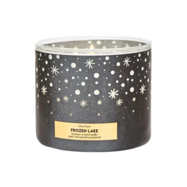 Bath & Body Works 3-Wick Candles Frozen Lake Luminary Scented Candle, Made With Natural Essential Oils