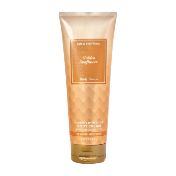 Bath & Body Works, Golden Sunflower Ultimate Hydration Body Cream, Hyaluronic Acid, 24 HR Moisture 8 OZ (226g)