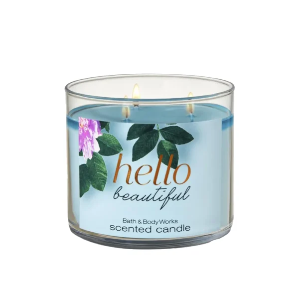 Bath & Body Works 3-Wick Candles Hello Beautiful Scented Candle