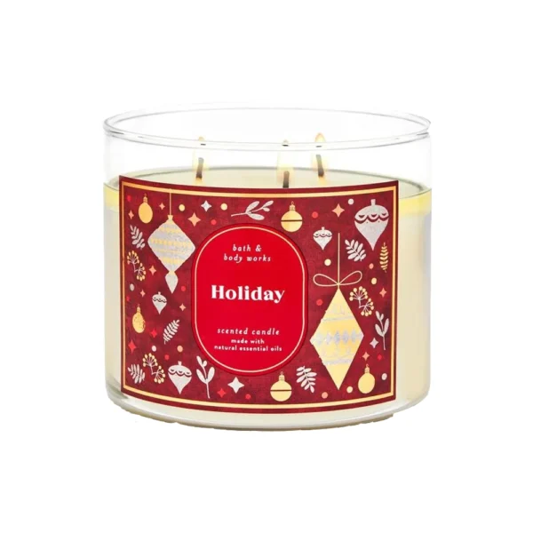 Bath & Body Works 3-Wick Candles Holiday Scented Candle, Made With Natural Essential Oils