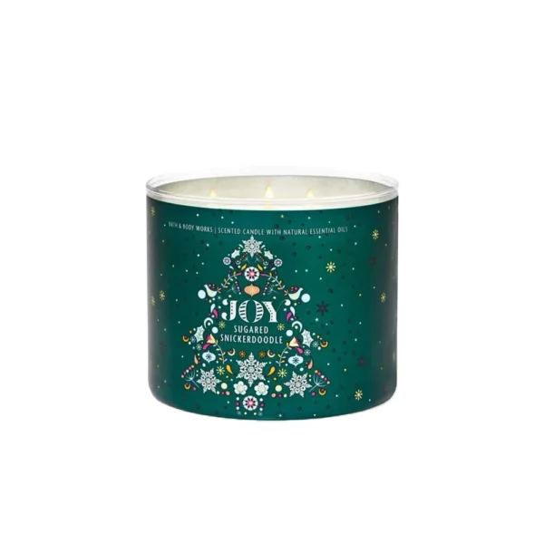 Bath & Body Works 3-Wick Candles Joy Sugared Snickerdoodle Scented Candle Made With Natural Essential Oils