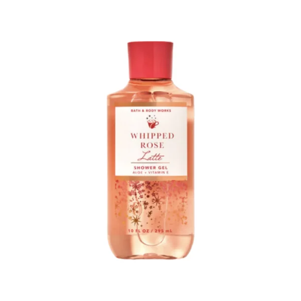 Bath & Body Works Whipped Rose Latte Shower Gel, Aloe & Vitamin E 10 FL.OZ (295ml)