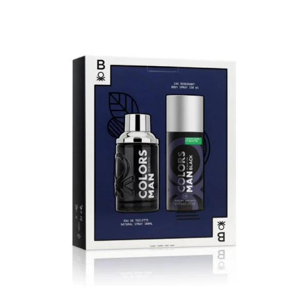 Benetton Colors Man Black Gift set Eau de toilette 100 ml + Deodorant Spray150 ml