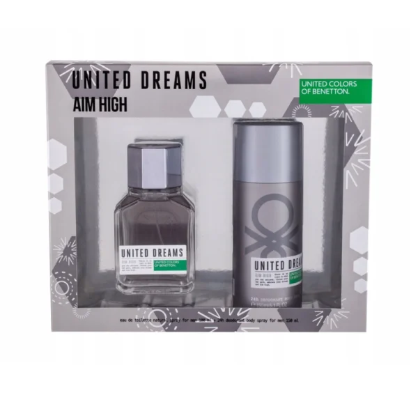 Benetton United Dreams Aim High Perfume 100ml and Deodorant 150ml