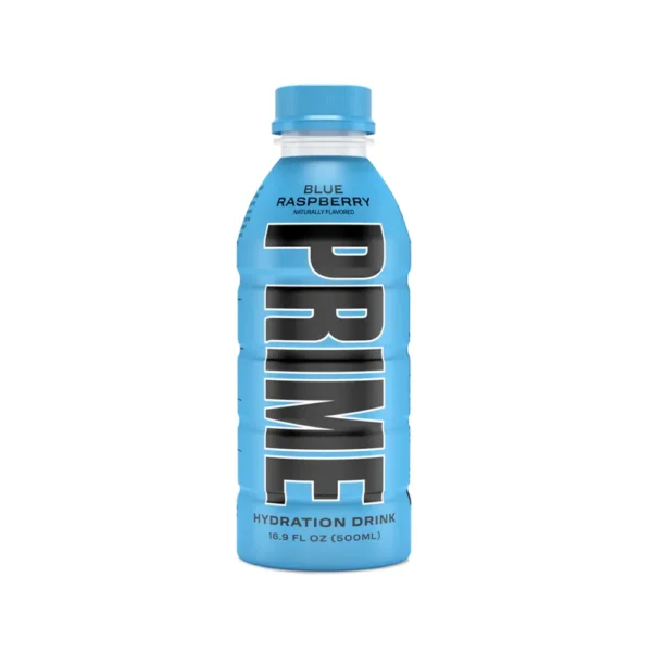 Prime Hydration Drink Blue Raspberry 16.9 fl oz 500 ml Bottle