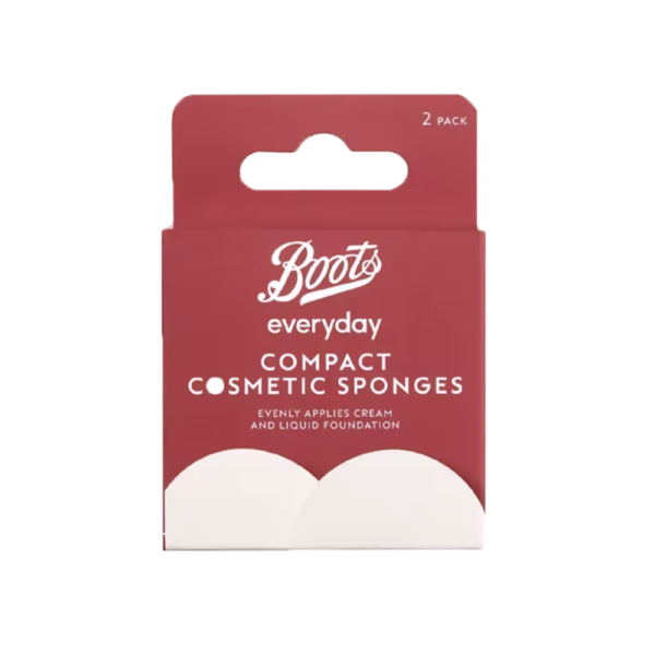 Boots Everyday Compact Cosmetic Sponge Evenly Applied Cream And Liquid Foundation