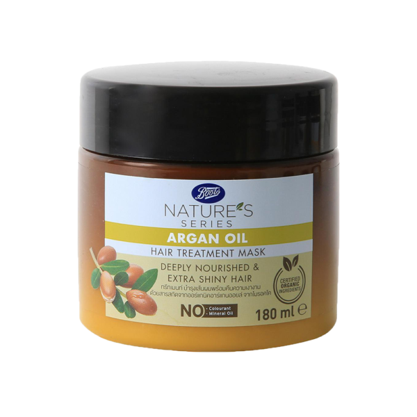 Boots Natures Series Argan Oil Hair Treatment Deeply Nourished & Extra Shiny Hair 180ml