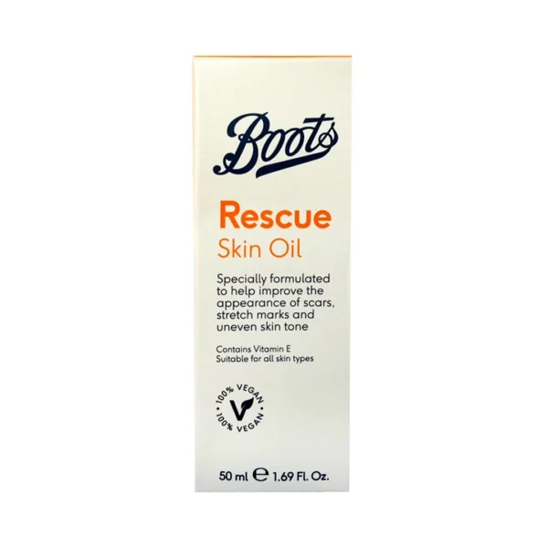 Boots Rescue Skin Oil Contains Vitamin E For All Skin Types 1.69 Fl Oz