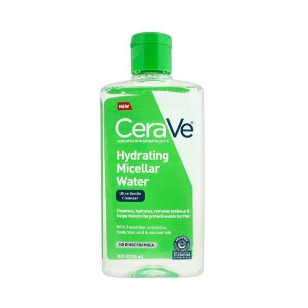 Cerave Hydrating Micellar Water Ultra Gentle Cleanser No Rinse Formula 10 Fl.OZ (296ml)