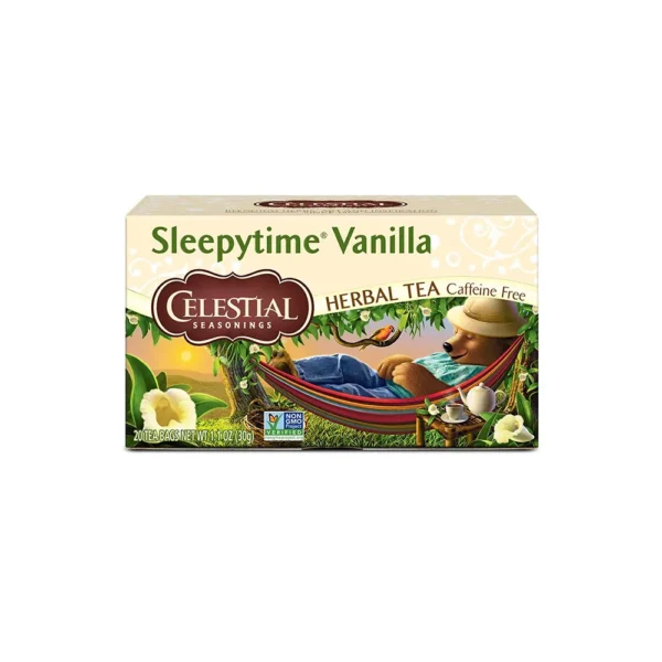 Celestial Seasonings, Herbal Tea, Sleepy time Vanilla, Caffeine Free, 20 Tea Bags, 1.1 oz (30 g)
