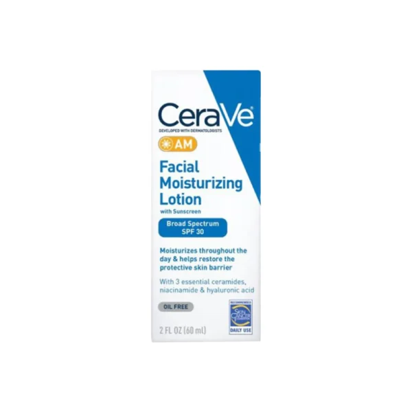 CeraVe AM Facial Moisturizing Lotion with Sun Screen SPF 30 2 Fl Oz