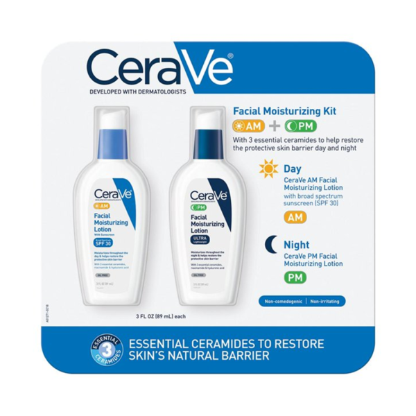 CeraVe Facial Moisturizing Lotion 3oz. AM/PM KIT