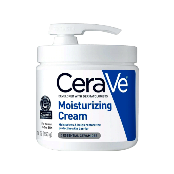 CeraVe Moisturizing Cream with Pump For Normal To Dry Skin, Oil-Free, 16.0 Oz
