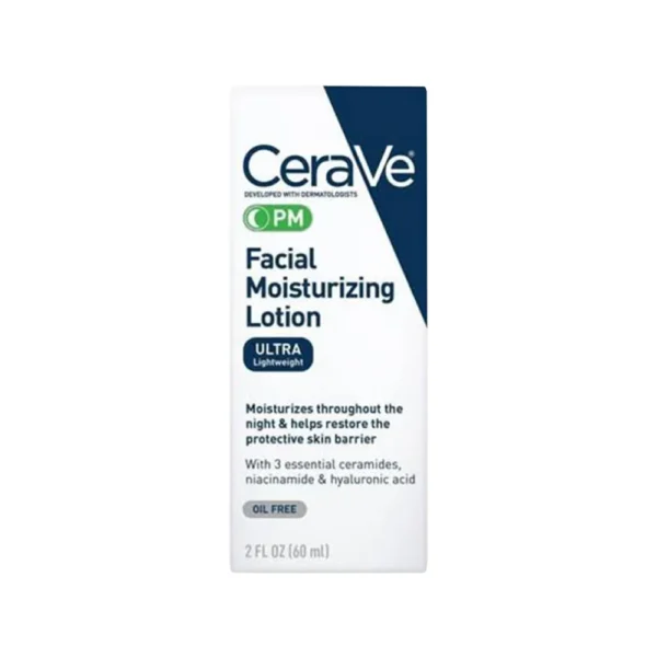 CeraVe PM Facial Moisturizing Lotion Ultra Light Weight Oil-Free 2fl oz (60mL)