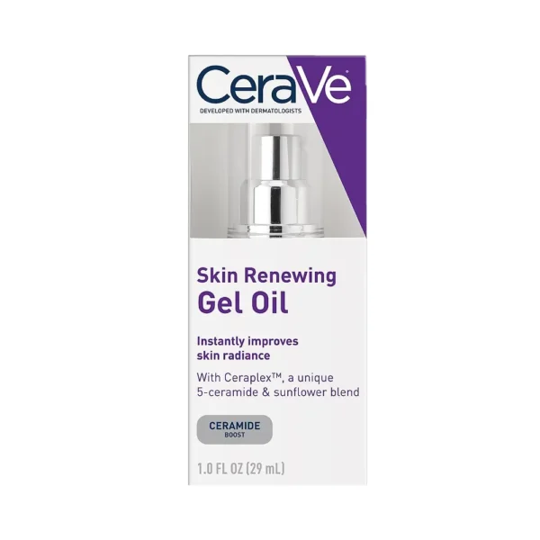 CeraVe Skin Renewing Gel Oil Face Moisturizer Fragrance Free 1.0 Fl Oz