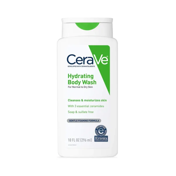 Cerave Hydrating Body Wash For Normal to Dry Skin Gentle Foaming Formula 10 Fl Oz 296 ml