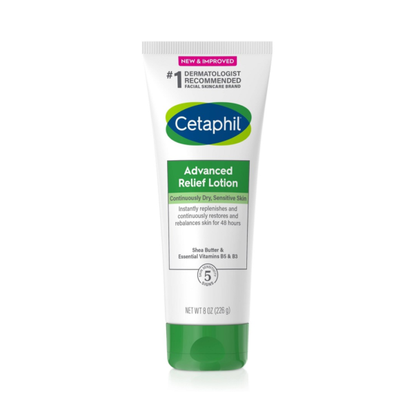 Cetaphil Advanced Relief Lotion with Shea Butter for Dry Sensitive Skin 8 Oz 226g