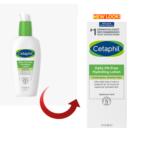 Cetaphil Daily Oil-Free Hydrating Lotion Fragrance Free | 3 FL.OZ (88 ml)