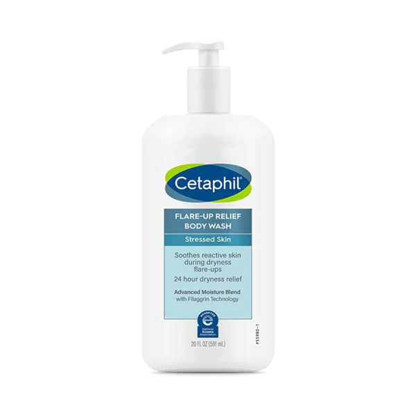 Cetaphil Flare up Relief Body Wash Stressed Skin Soothes Reactive Skin 24 Hour Dryness Relief 20 Fl Oz 591 ml