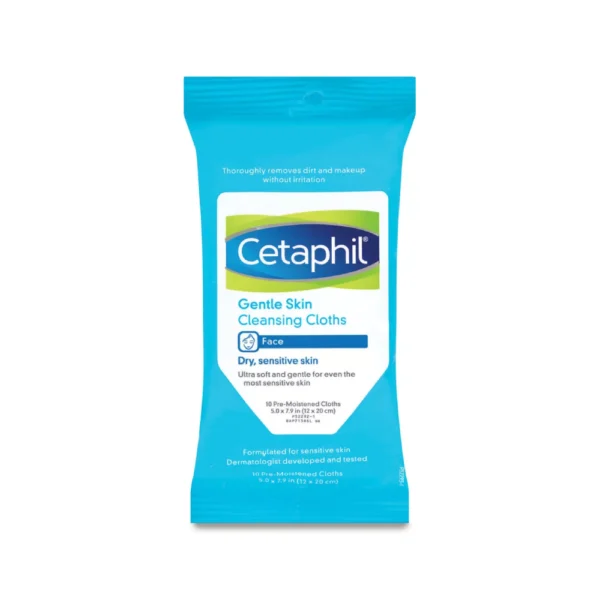 Cetaphil Gentle Skin Cleansing Cloths Dry Sensitive Skin, 10 CT