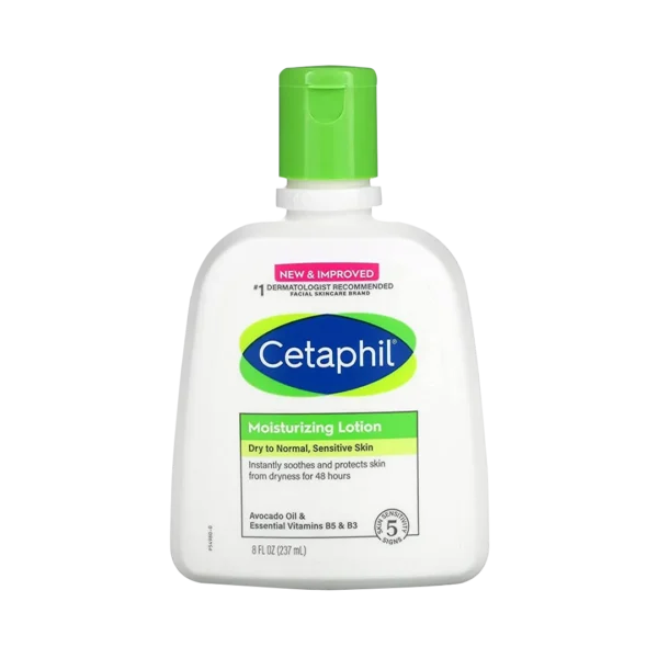 Cetaphil Moisturizing Lotion Dry To Sensitive Skin, Avocado Oil & Essential Vitamin B5 B3 8 FL.OZ (237ml)