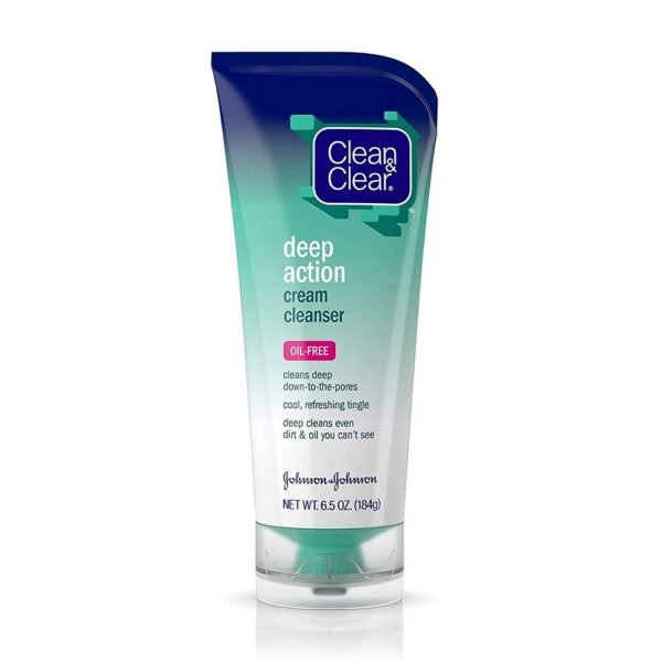 Clean & Clear Deep Action Cream Cleanser Oil Free, 6.5 oz