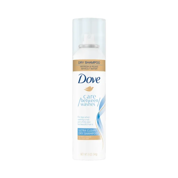 Dove Care Between Washes, Ultra Clean Dry Shampoo, Refresh & Revive Without Water, For Oily And Flat Hair, 5 OZ. (141g)