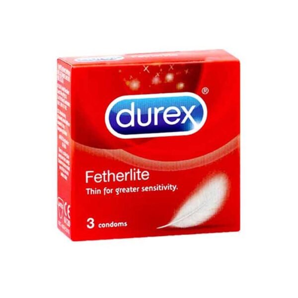 Durex Fetherlite, Thin For Greater Sensitivity, 3 Condoms