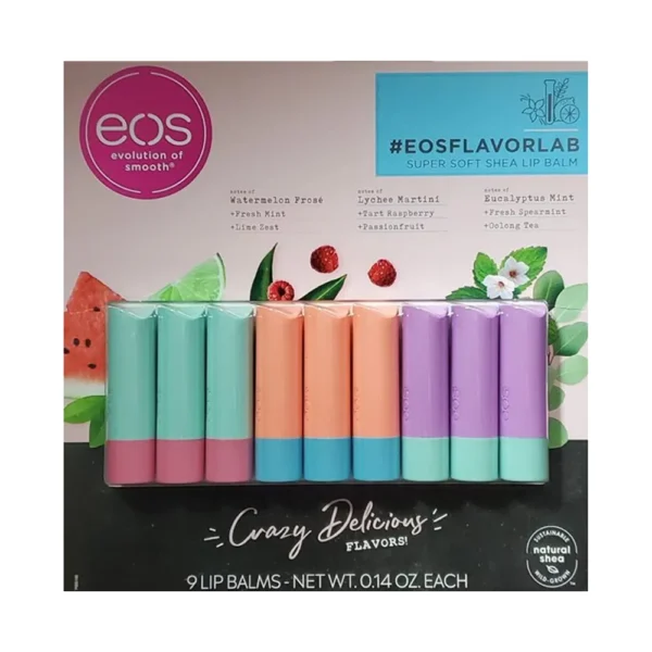 EOS Super Soft Shea Lip Balm 9 Lip Balms 0.14 oz Each