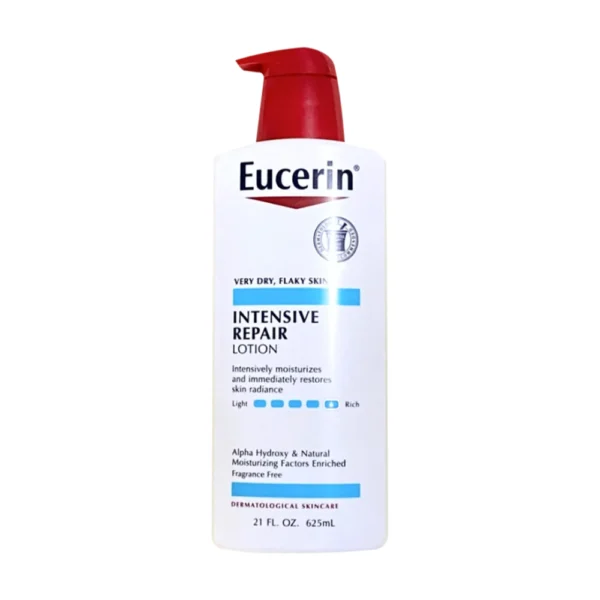 Eucerin Very Dry, Flaky Skin Intensive Repair Lotion, Alpha Hydroxy & Natural Moisturizing Factors Enriched Fragrance Free 21 Fl.oz