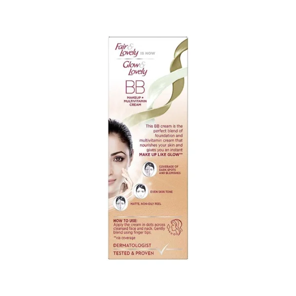 Fair Lovely Is Now Glow & Lovely BB Makeup 2 Shades Fairness Cream, 18g