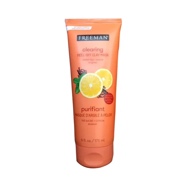 Freeman Clearing Peel Off Clay Facial Mask, Sweet Tea & Lemon Purifiant 6 FL.OZ 175ml