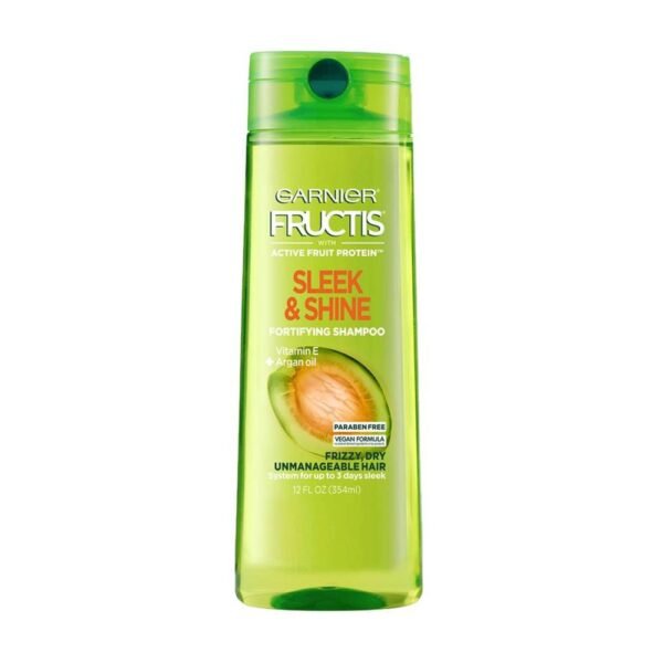 Garnier Fructis Sleek & Shine Fortifying Shampoo, Fizzy Dry & Undamageable Hair, 12.5 FL.OZ (354ml)