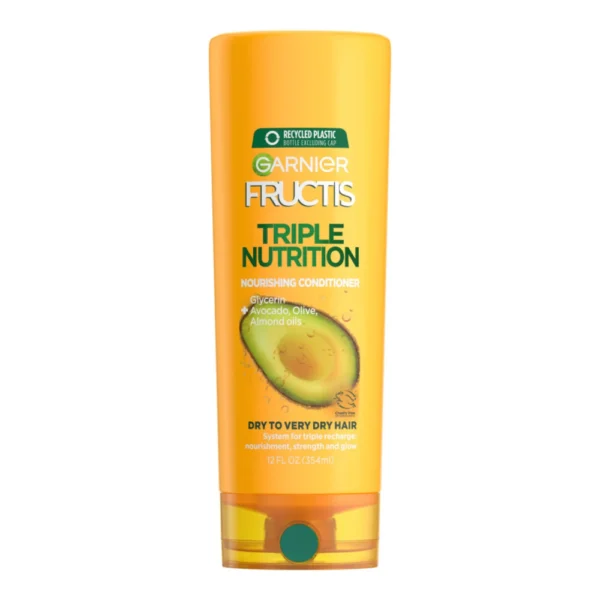 Garnier Fructis Triple Nutrition, Nourishing Conditioner, Glycerin, Almond Oils 12 FL.OZ (354ml)