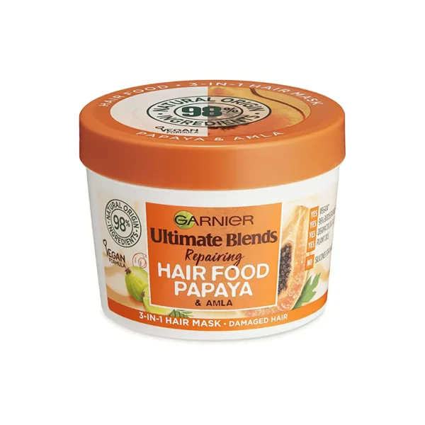 Garnier Ultimate Blends Hair Food Papaya 3-in-1 Damaged Hair Mask Treatment 390 ml