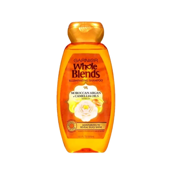 Garnier Whole Blends, Illuminating Shampoo, Moroccan Argan & Camellia Oils Extracts, 12.5 FL OZ (370 mL)